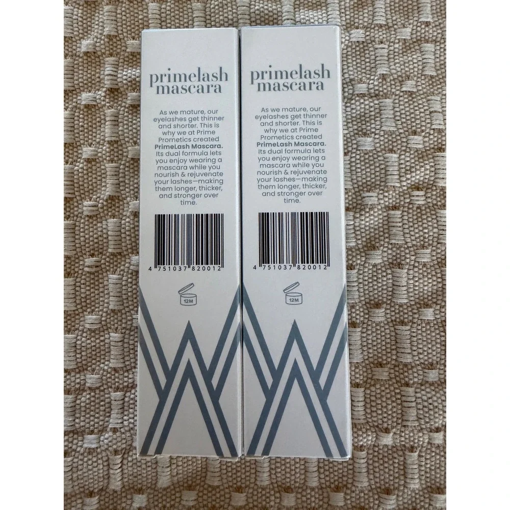 Prime Prometics PrimeLash Lengthening Volumizing Mascara Black 2 Pack New